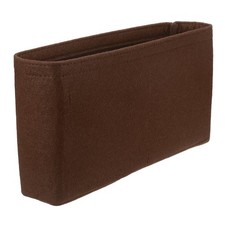 Purse Organizer Insert, Felt Handbag Shaper, 10.6"x2.2"x6", Coffee