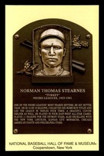 1964-Date Hall of Fame Plaque #296 Turkey Stearnes NLB   NM+ J3719300