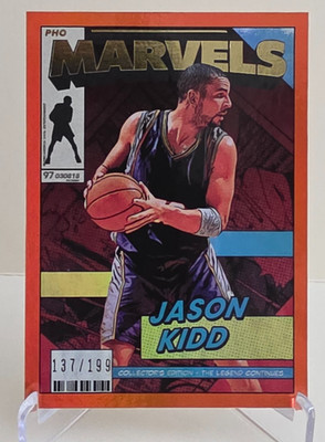 2026 PANINI DECADE 90s JASON KIDD MARVELS ORANGE #MV-JK Ser #137/199 SUNS