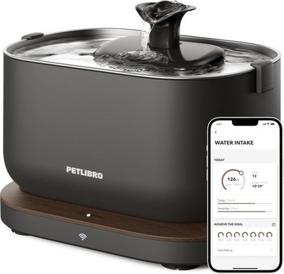 PETLIBRO Cat Water Fountain, App Monitoring Pet Fountains for Cats Indoor wit...