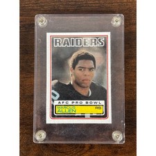 1983 Topps Marcus Allen Rookie Card 294 Los Angeles Raiders AFC Pro Bowl RB. rookie card picture