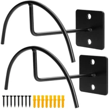 4 PCS Wall Mounted Hat & Helmet Rack, Multifunctional Display Rack, Metal Hol...