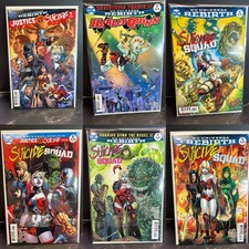 Lote de 6 cómics de Escuadrón Suicida y Harley Quinn DC Comics