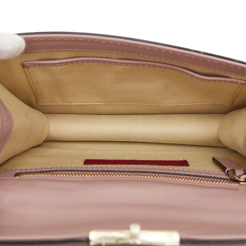 Valentino Chain Shoulder Bag Pink Leather Womens Used Authentic thumbnail 9