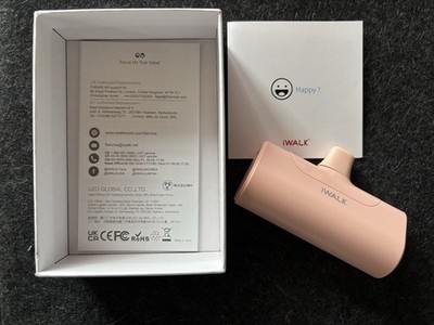 iWALK Mini Powerbank Fast Charger Tragbares Ladegerät für iPhone   4500mAh Pink