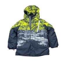 Obermeyer Boys Ski Snowboard Jacket I-Grow Hooded Insulated Black Green 7 Retro