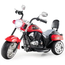 6V Kids Ride On Chopper Motorcycle 3 Wheel Trike with Headlight and Horn