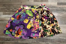 Maeve by Anthropologie Carrizo Floral Silk Skirt Large Multi Color