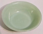 Vintage Fire King Jadeite Jane Ray Green Ribbed Cereal, Soup, 6" Salad Bowl