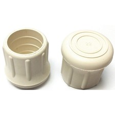 GRAINGER APPROVED LTB22WE/W Furniture Protective Leg Tips,1 1/4"Dia 18AH21