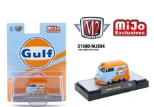 M2 1960 VOLKSWAGEN DELIVERY VAN CUSTOM GULF 1/64 LIGHT BLUE / ORANGE 31500 MJS84