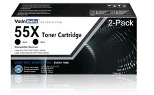 2-Pack CE255X 55X Black High-Yield Toner for HP P3015 M521 R024