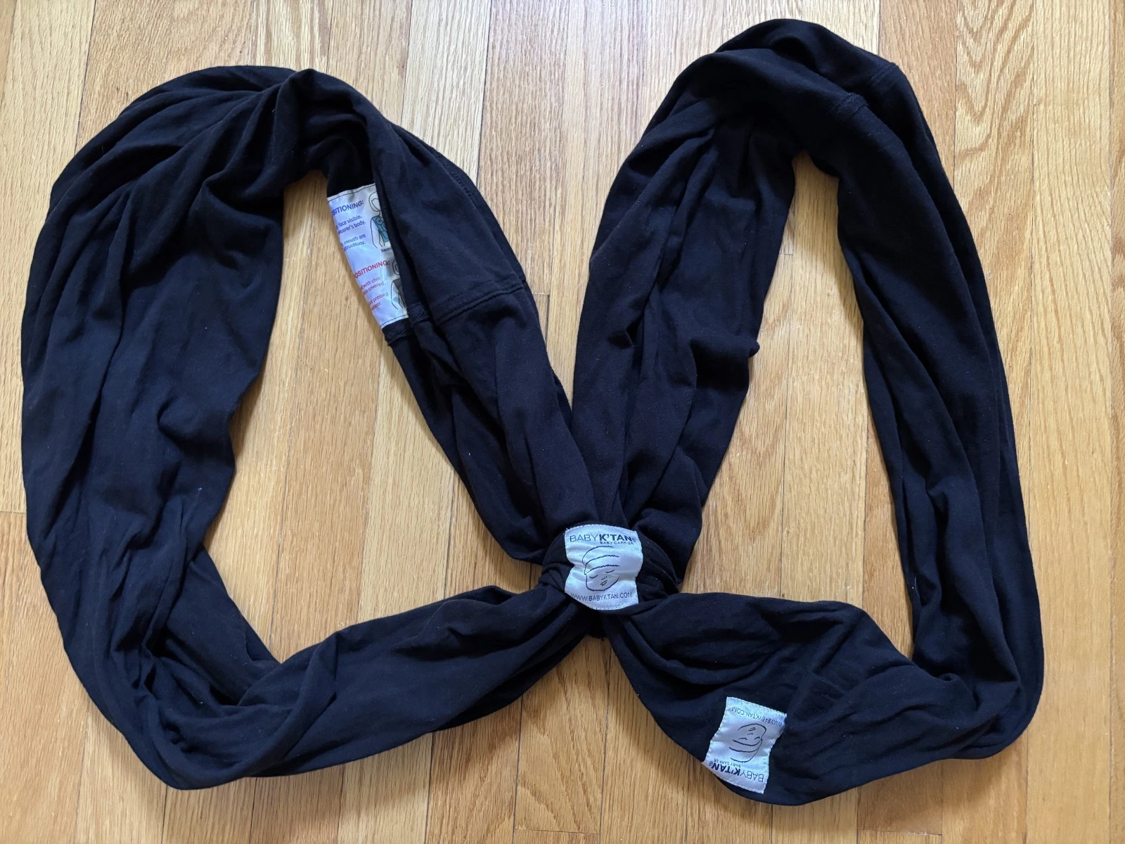 Baby K'TAN Baby Carrier Size M Black 100% Cotton Machine Washable BKBC-BL-M