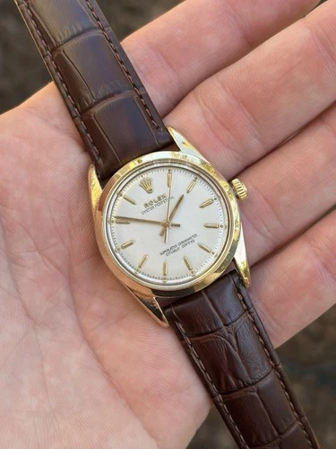 Rolex Oyster Perpetual 6634 34mm 14k Gold Capped Watch READ DESCRIPTION