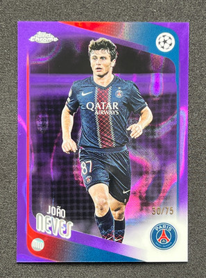 2025-26 Topps Chrome UEFA Joao Neves #14 Purple 30/75