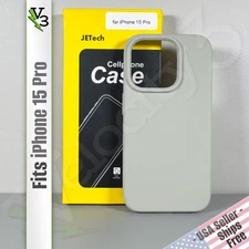Case for iPhone 15 Pro - Stone White | Silky Smooth Liquid Silicone | JETech