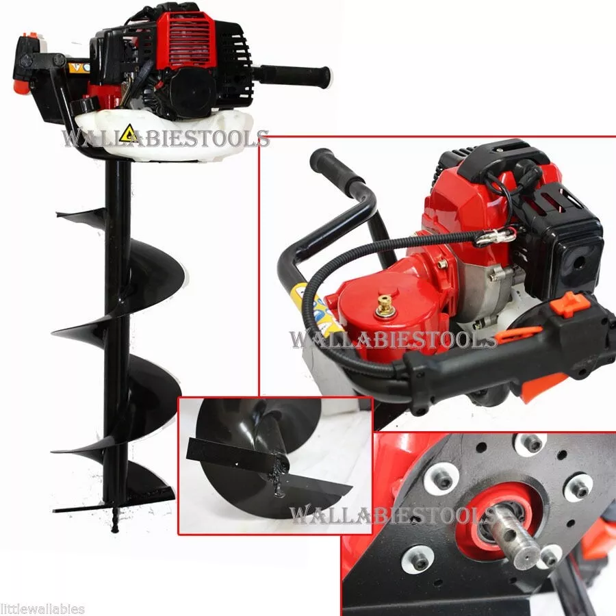 ONE MAN 52CC EARTH PLANTING FENCING POST HOLE DIGGER AUGER W 8