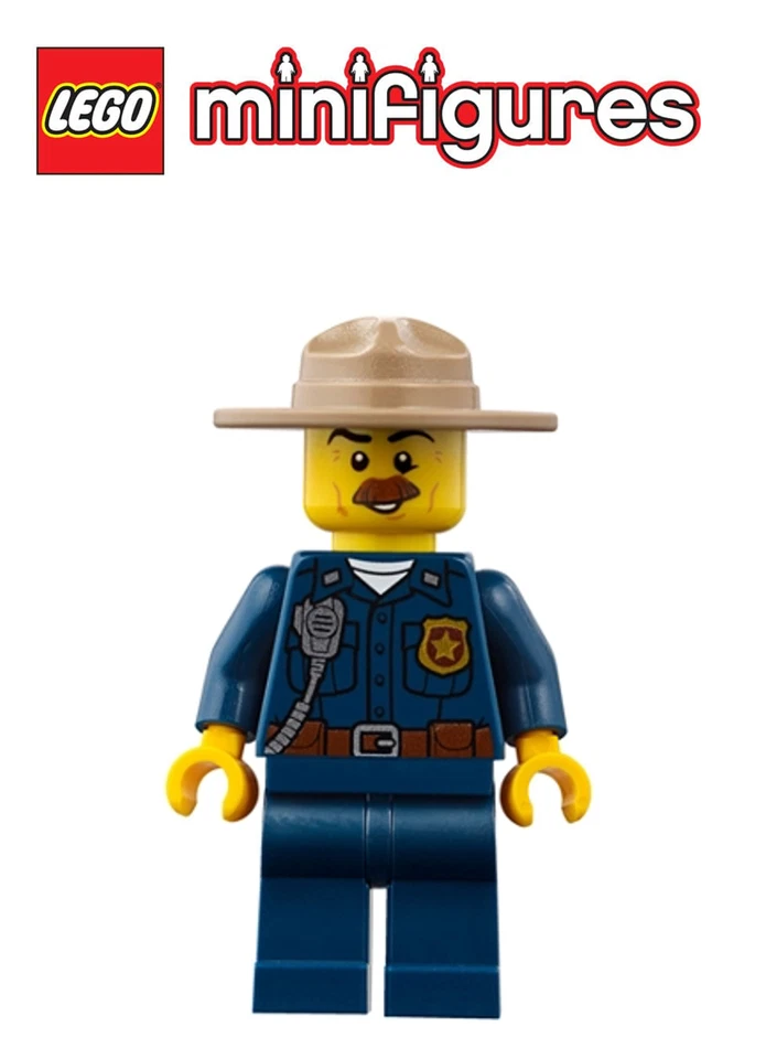 LEGO® City Polizei Police Ranger Minifigur cty0870 mit Zubehör Town - Neu - Bild 1 von 1