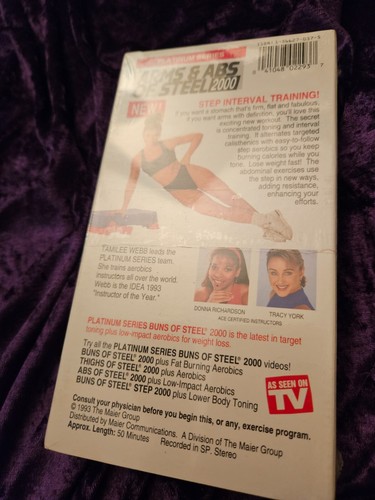 Arms and &  Abs of Steel 2000 (VHS, 1993) PLATINUM SERIES - THE NEW AND SEALED ! - Picture 4 of 5