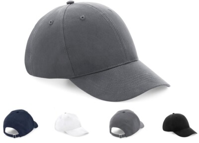 Beechfield Schwarz Weiß Grau Blau Recycled Polyester pro-Style Baseballmütze Cap