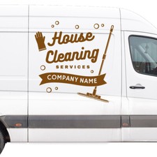Custom Cleaning company wall sticker van service graphics decal art cl4