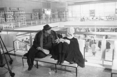 Orson Welles and Italian actress Elsa Martinelli taking a break on- Old Photo 4