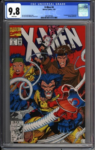 * X-MEN #4 CGC 9.8 1st Omega Red Jim Lee Art Byrne 1992 (3871057004) *
