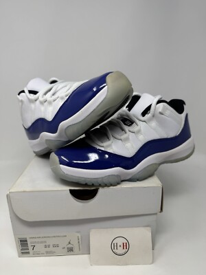 【中古品】AIR JORDAN 11 RETRO LOWホワイト/ブルー Nike Air Jordan 11 Retro Low 2.5Y PreSchool 'Diffused Blue' FV5116