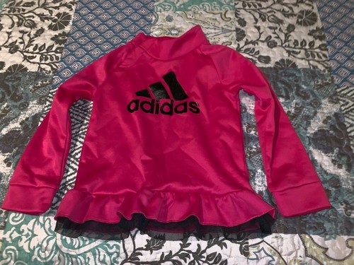 Adidas Girls Sweatshirt Dress Shocking 