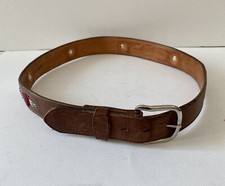Vintage Circle Y Of Yokum Handmade Leather Western Belt Size 36 Made In USA