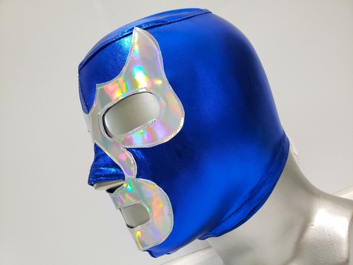 BLUE WRESTLING MASK LUCHADOR COSTUME WRESTLER LUCHA LIBRE MEXICAN MASKE - Picture 4 of 10
