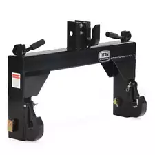 Titan Attachments 3 Point Black Quick Hitch Receiver, Fits Cat 2 Tractors