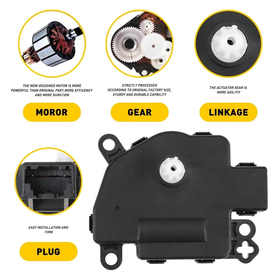 Actuador de puerta mezcla de calefacción de climatización 2 piezas para Chrysler Dodge Avenger Jeep Compass Ram Foto 3 de 4