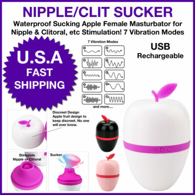 7 Speed Discreet Apple Fruit Clit Nipple Licking Sucking Masturbating  Vibrator