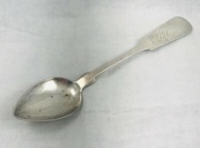 Noyes & Rand Coin Silver Dessert Spoon-7 1/4"
