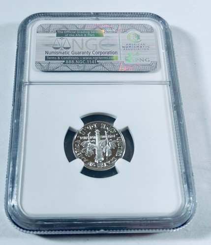 1997 S SILVER 10C PF 70 ULTRA CAMEO NGC Brown Label - Picture 2 of 2