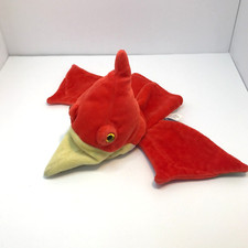 PTERODACTYL Aurora Dinosaur Plush Hand Puppet Red with Yellow Beak