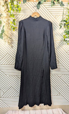 REFORMATION Women's Mock Neck Long Sleeve Viscose Dress Leg Slit Small