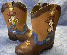 Disney Toy Story Sherriff Woody Boots 7C Zipper Sides EUC