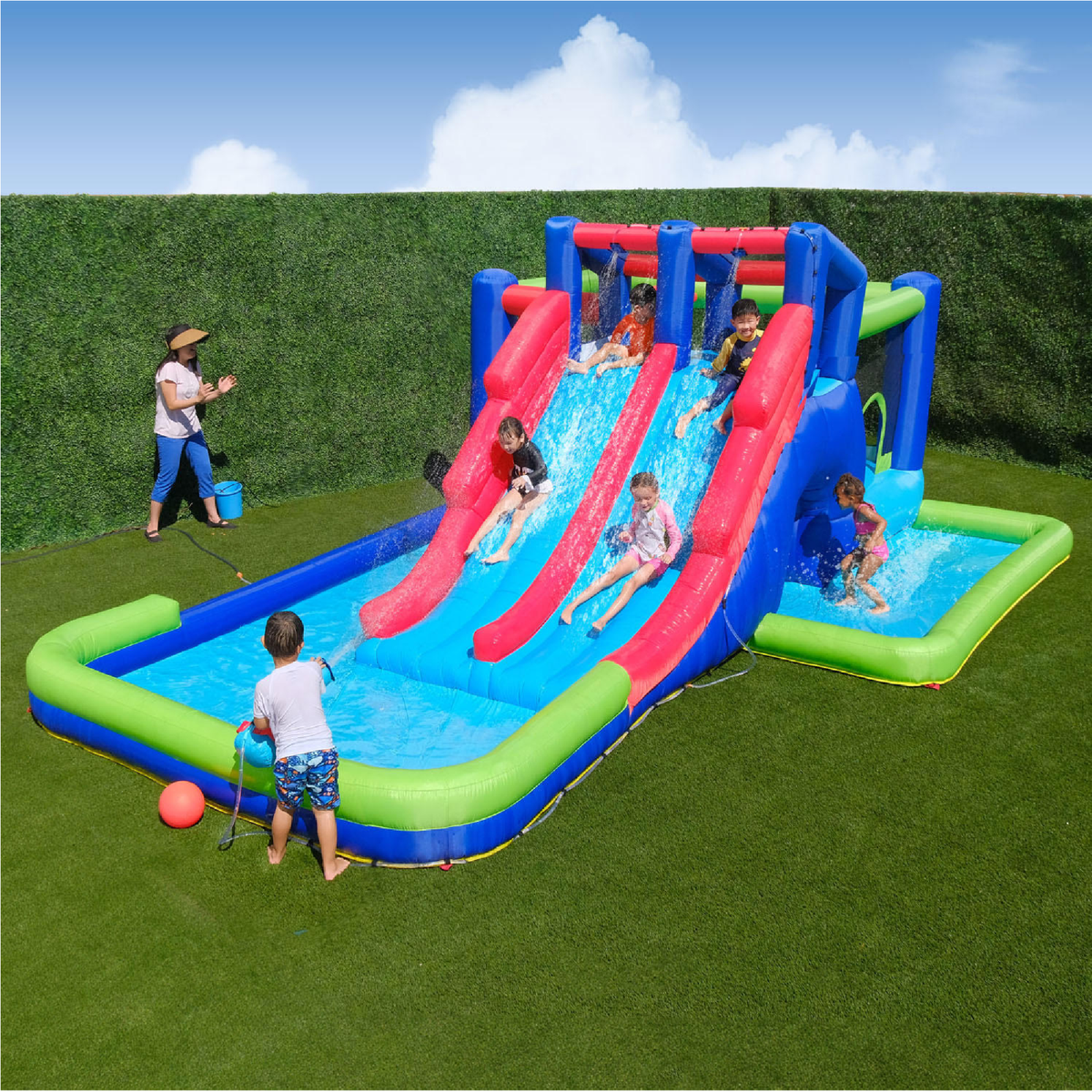 Banzai Pipeline Banzai Slide N Soak Splash Water Park Inflatable
