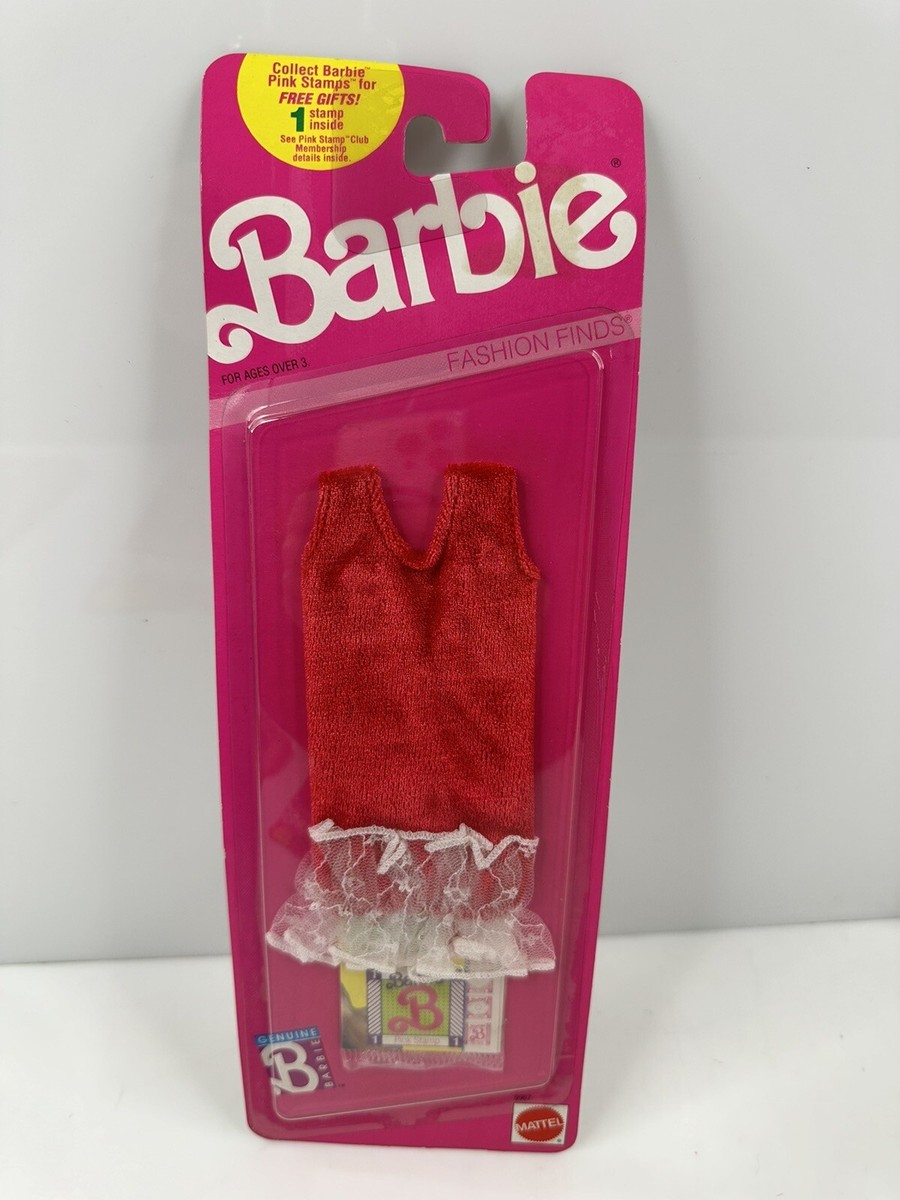 Vintage 1989 Barbie 9967 Fashion Finds Clothing Set Red | eBay