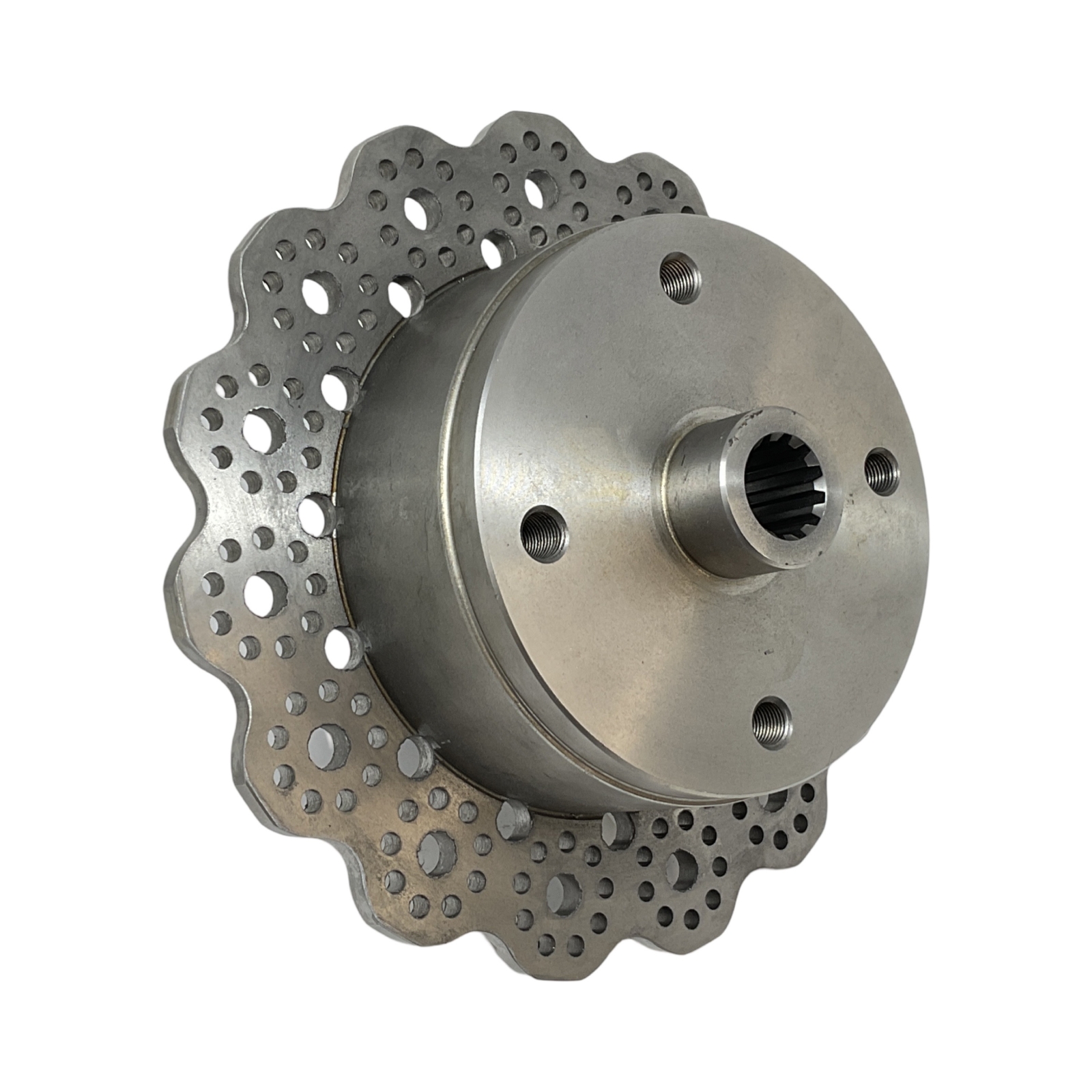 Rotor 4 Lug Rear Scalloped/lighter HD Disc Brake Rotor Long Spline IRS ...