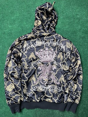 Vintage Christian Audigier “Mi Vida Loca” Reversible Hoodie Small 