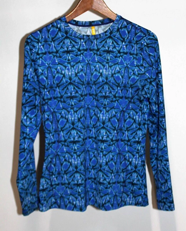 lole long sleeve active geometric vented reflective shirt