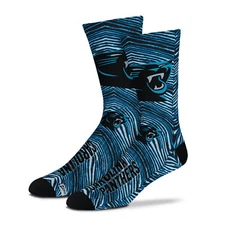Zubaz By For Bare Feet NFL Adults Unisex Carolina Panthers Zubified Dress Socks