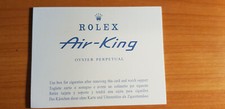 Rolex Air-King CigarettesCard english in good...