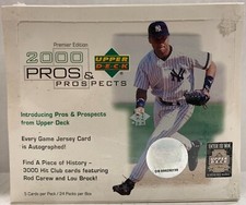 2000 UPPER DECK PROS & PROSPECTS MLB BASEBALL HOBBY BOX KEN GRIFFEY JR. AUTO NEW