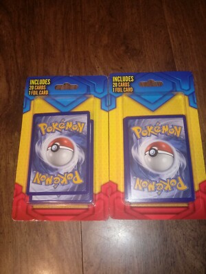 2 Mystery Pokemon Packs of 20 Cards with 1 Foil Card Factory Sealed 