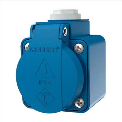 Mennekes 10082 Wall mounted receptacle SCHUKO [IP44 16A 2P+E 230V] blue genuine