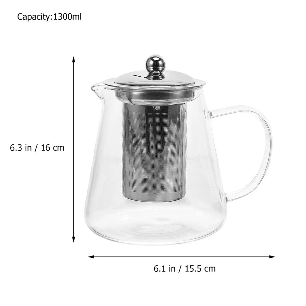 Glass Tea Pot with Filter Hot Water Heater Teapot Gooseneck eBay